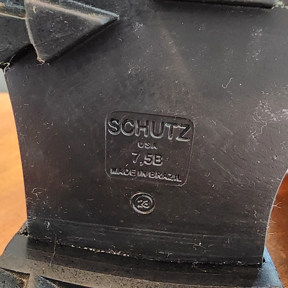 Schutz Maylova Leopard Calf Hair Combat Boots - Picture 5 of 5